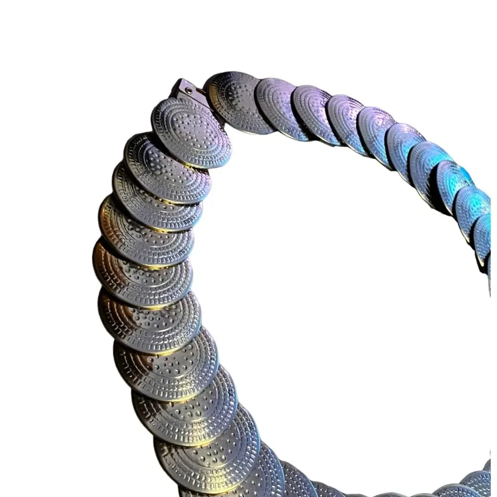 Women's Layered Beveled Metal Belt 26-36
